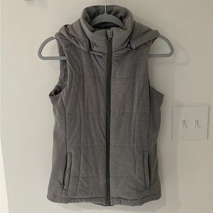 Athleta zip up vest with removable hood